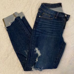 Judy blue distressed ankle jean